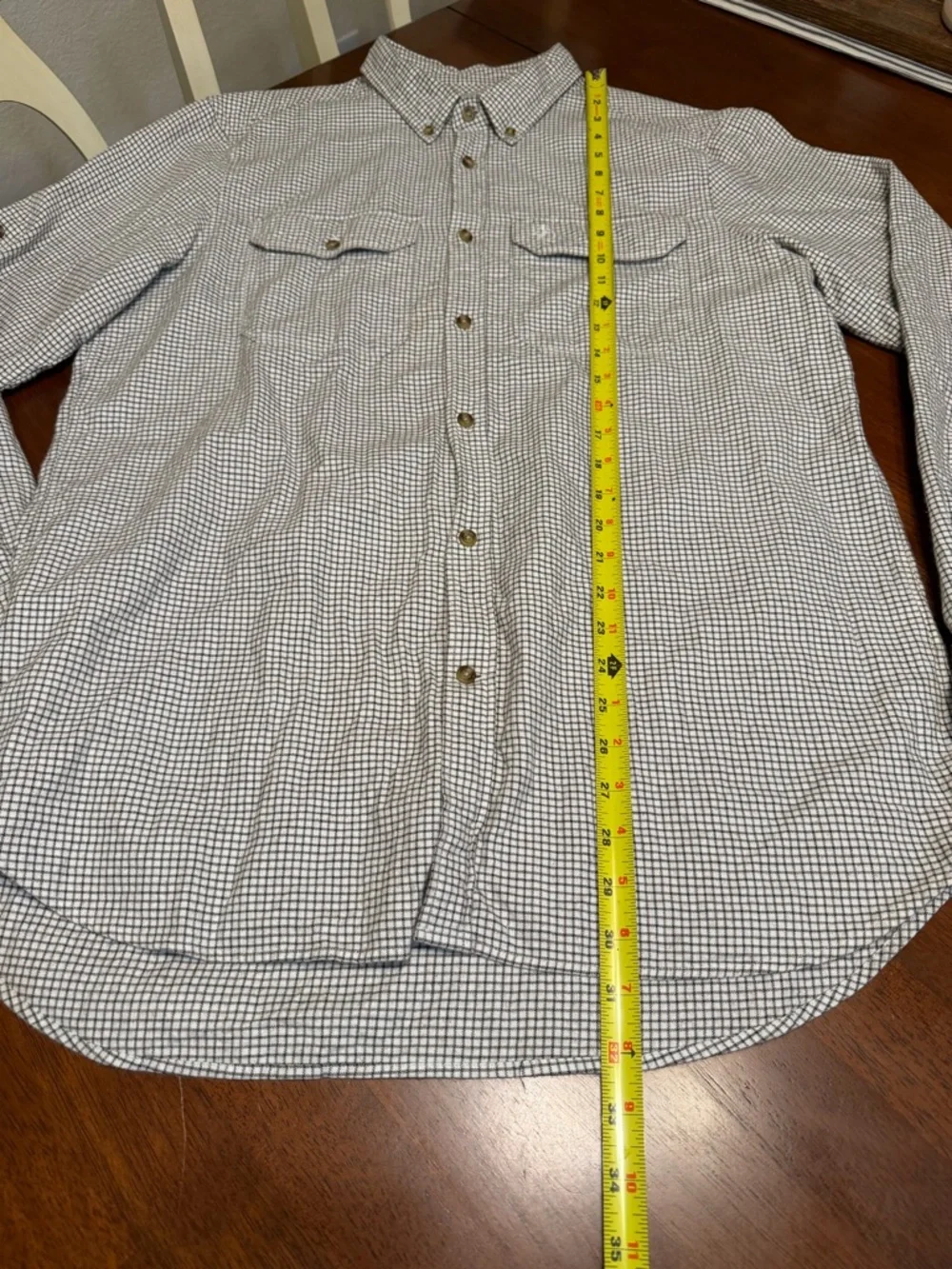 Fjallraven Forest Flannel Shirt Mens Large Button Up Tatersall Plaid Comfort Fit - Picture 9 of 12